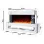 GRADE A2 - Amberglo White Wall Mounted Electric Fireplace with Storage Shelf