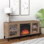 Industrial TV Unit with  Electric Fire & Storage - Amberglo