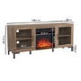 Industrial TV Unit with  Electric Fire & Storage - Amberglo