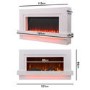GRADE A2 - White Freestanding Alexa Electric Fireplace with LED Lights- Amberglo