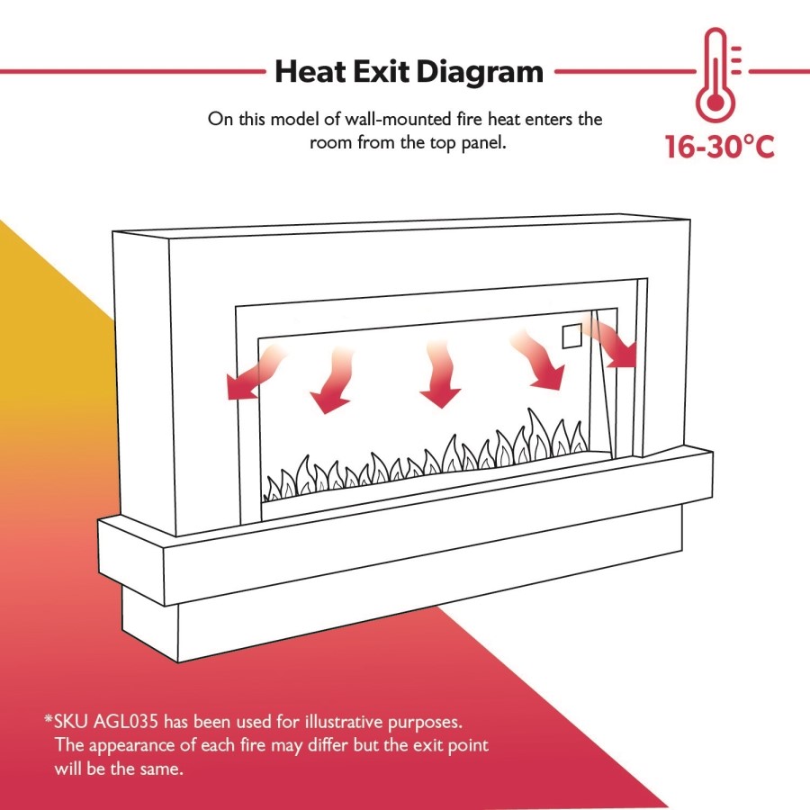 GRADE A2 - White and Grey Concrete Effect Wall Mounted Alexa Electric Fireplace - Amberglo