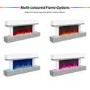 GRADE A2 - AmberGlo Grey and White Electric Fire Suite with LED Lights - Wifi & Alexa Compatible