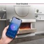 GRADE A2 - White and Grey Concrete Effect Wall Mounted Alexa Electric Fireplace - Amberglo