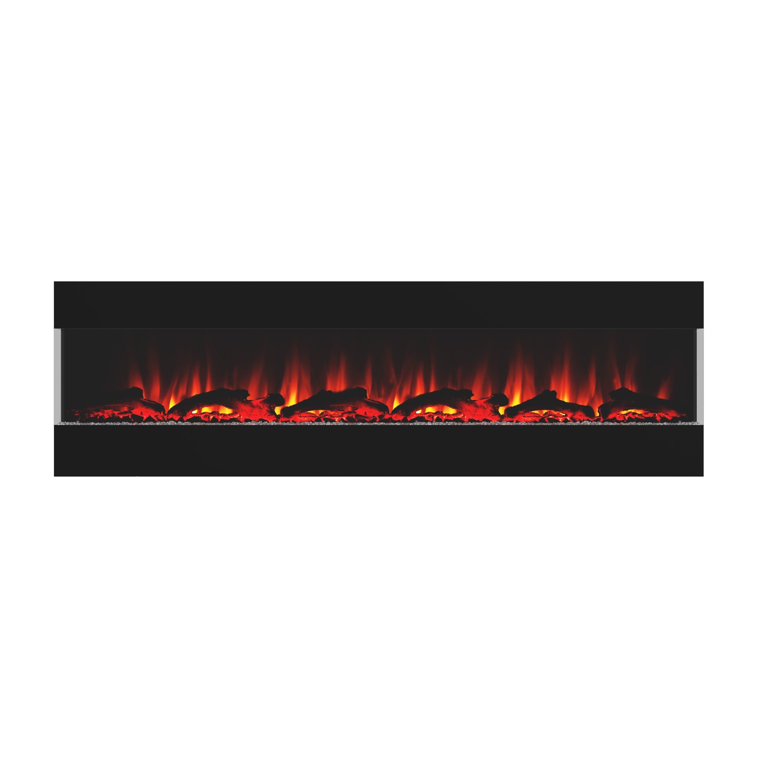 72 Inch Black Built In Electric Fire AmberGlo Furniture123