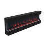 GRADE A1 - 72 Inch Black Built In Electric Fire - AmberGlo