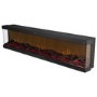 GRADE A3 - 60 Inch Black Inset Electric Media Wall Fireplace - AmberGlo