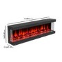 GRADE A1 - 60 Inch Black Inset Electric Media Wall Fireplace - AmberGlo