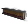 GRADE A2 - 60 Inch Black Inset Electric Media Wall Fireplace - AmberGlo