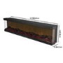 GRADE A2 - Black Inset Media Wall Electric Fireplace 72 inch - Amberglo