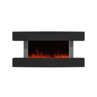 IMPERFECT - Black 47inch Wall Mounted Electric Fireplace - AmberGlo