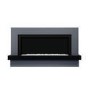 Black & Grey 62inch Wall Mounted Electric Fireplace - AmberGlo