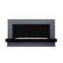 GRADE A3 - Black & Grey Freestanding Electric Fireplace with LED Lights 62 Inch - Amberglo