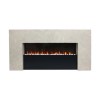 Stone Effect Freestanding Electric Fireplace with Pebbles and Raised Fuel Bed 62 inch - Amberglo