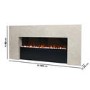 Stone Effect Freestanding Electric Fireplace with Pebbles and Raised Fuel Bed 62 inch - Amberglo