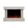 GRADE A1 - Freestanding Stone Effect Tall 44 Inch Electric Fire with Logs and Pebbles - Amberglo