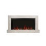 GRADE A3 - Concrete Stone Effect Free Standing Electric Fireplace with LED Lights  62 Inch- Amberglo