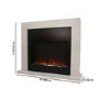 GRADE A2 - Stone Effect Free Standing Electric Fireplace Suite with Customisable Exposed Fuel Bed - Amberglo