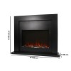 Black Free Standing Electric Fireplace Suite With Customisable Exposed Fuel Bed - Amberglo