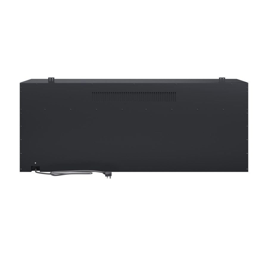 Black 3-Sided Inset Electric Media Wall Smart Fire Place - 50 Inch - AmberGlo