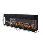 ONLY OPENED - Black 60inch WiFi Enabled Inset Electric Media Wall Fireplace - AmberGlo