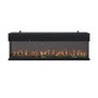 ONLY OPENED - Black 60inch WiFi Enabled Inset Electric Media Wall Fireplace - AmberGlo