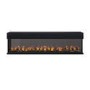 GRADE A2 - Black Inset Media Wall Electric Fireplace with Glass Configurated Front and Sides 70 Inch - Amberglo