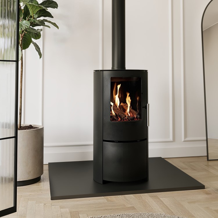 Black Cast Iron Wood Burning Stove 5kW - AmberGlo