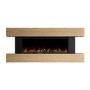 ONLY OPENED - AmberGlo 52" Oak Wall Mounted Electric Fireplace Suite with LED Lights