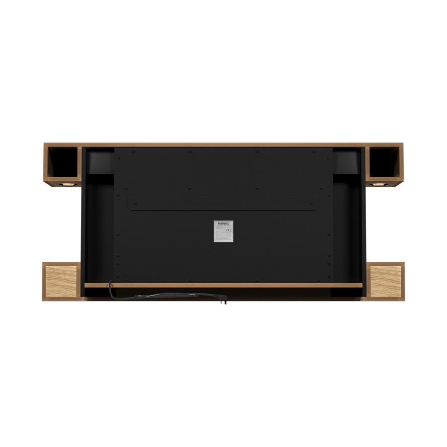 ONLY OPENED - AmberGlo 52" Oak Wall Mounted Electric Fireplace Suite with LED Lights