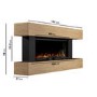 Oak 52inch WiFi Enabled Wall Mounted Electric Fireplace - AmberGlo