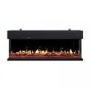ONLY OPENED - Black 60inch Inset Electric LCD Display Media Wall Fireplace - AmberGlo