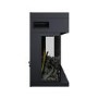 Premium Black 3-Sided Inset Electric Media Wall Fire Place with LCD Flame - 60 Inch - AmberGlo