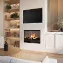 A1/AGL075 GRADE A1 - Black 31inch Inset Electric LCD Display Media Wall Fireplace - AmberGlo