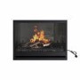 Premium Black 3-Sided Inset Electric Media Wall Fire Place with LCD Flame - 31 Inch - AmberGlo