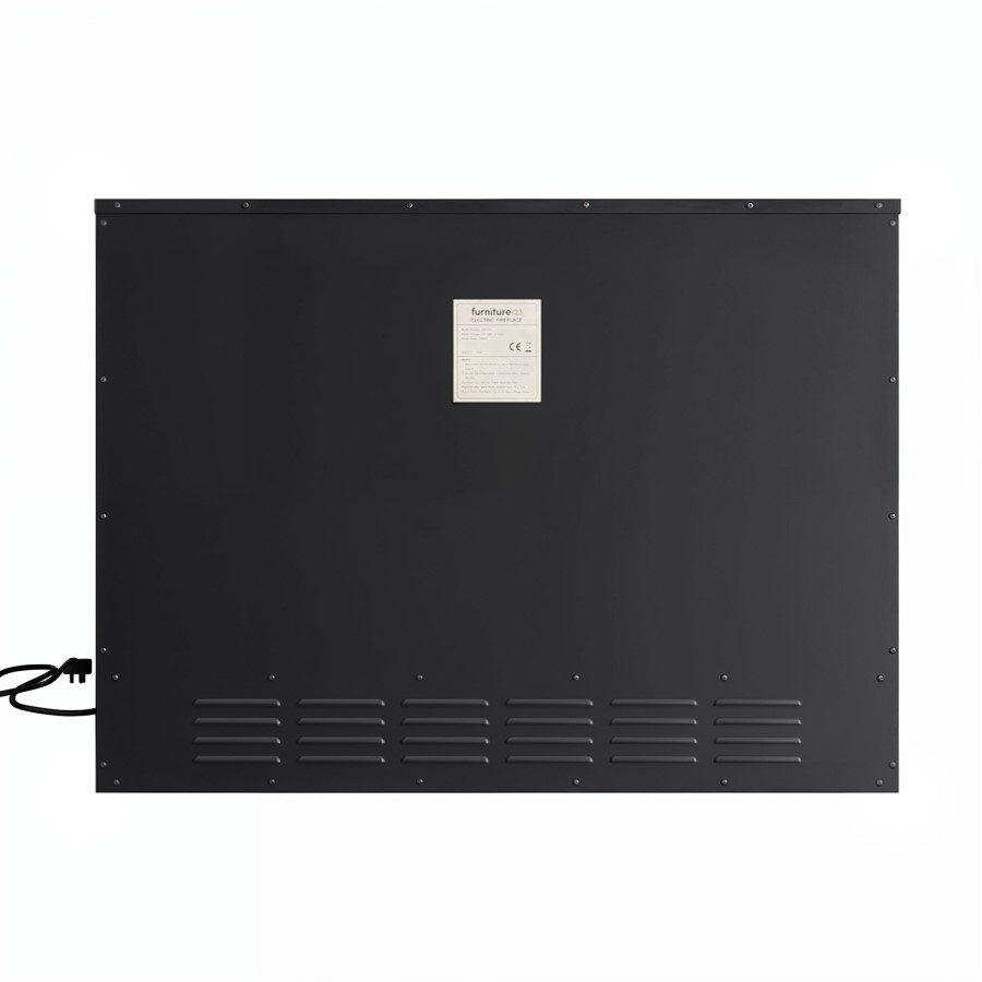 GRADE A1 - Black 31inch Inset Electric LCD Display Media Wall Fireplace - AmberGlo