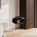 79012782/1/AGL079 GRADE A3 - Modern Black Bioethanol Hanging Fire - AmberGlo