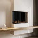 A2/AGL080 GRADE A2 - Black 3-Sided Inset Electric Media Wall Smart Fire Place - 30 Inch - AmberGlo