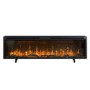 Black Slimline Inset Electric Media Wall Smart Fire Place - 60 Inch - AmberGlo