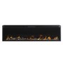 Black Slimline Inset Electric Media Wall Smart Fire - 60 Inch - AmberGlo