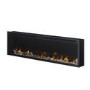 Black Slimline Inset Electric Media Wall Smart Fire - 60 Inch - AmberGlo