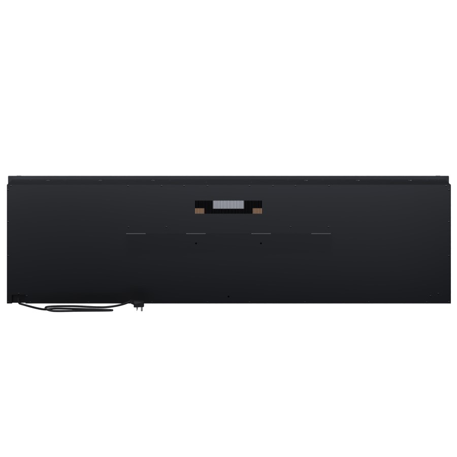 Black Slimline Inset Electric Media Wall Smart Fire - 60 Inch - AmberGlo