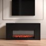 Black Freestanding Electric Fire - 60 Inch - AmberGlo