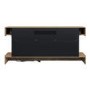 Oak Media Wall 3-Sided Electric Fireplace with Logs - 55 inch - AmberGlo