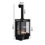 GRADE A1 - Electric Log Burner with Flue in Black - AmberGlo