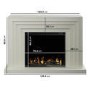 GRADE A3 - Cream Fire Surround and Electric Fire with Logs - AmberGlo