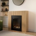 AGL088 Freestanding Electric Fire with Oak Surround - AmberGlo