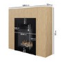 Freestanding Electric Fire with Oak Surround - AmberGlo