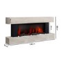 GRADE A2 - Stone-Effect Wall-Mounted Electric Smart Fire Place with Surround - 52 Inch - AmberGlo