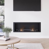 50 Inch Inset Bioethanol Fireplace - AmberGlo 50 Inch Inset Bioethanol Fireplace - AmberGlo