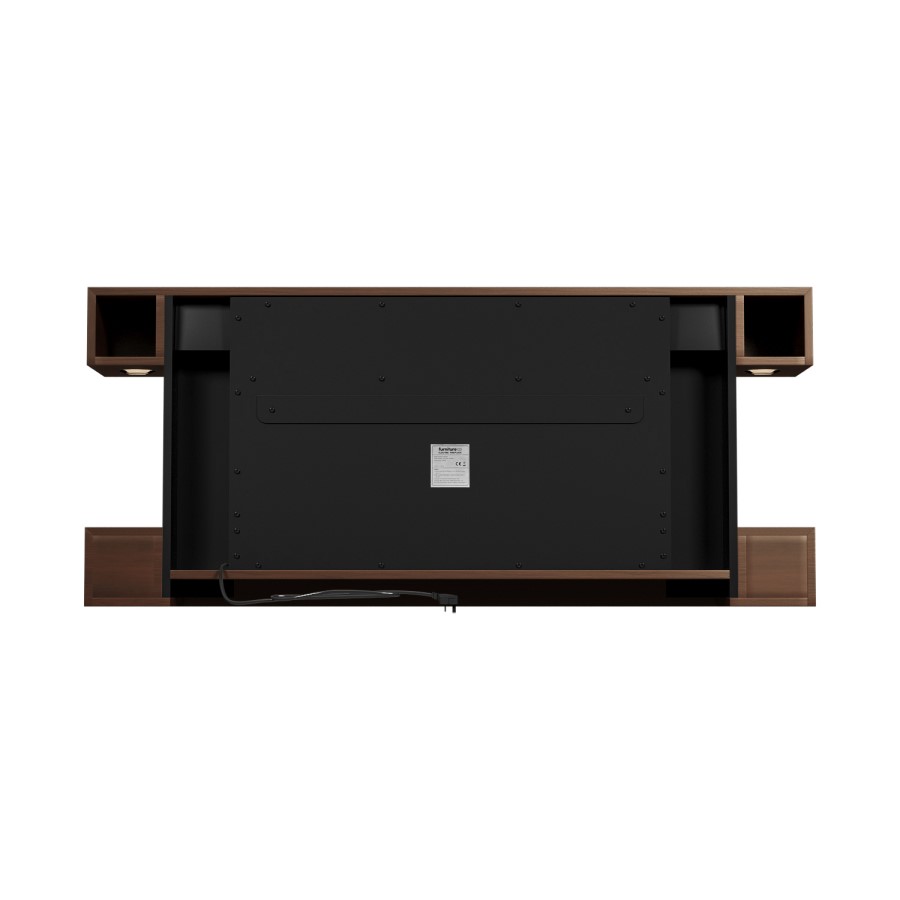 Walnut 52inch WiFi Enabled Wall Mounted Electric Fireplace - AmberGlo